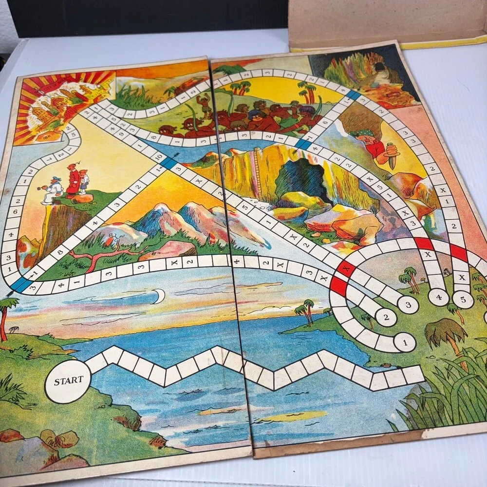 Vintage 1933 Chester Gump City of Gold Game Board Only Milton Bradley No 5031